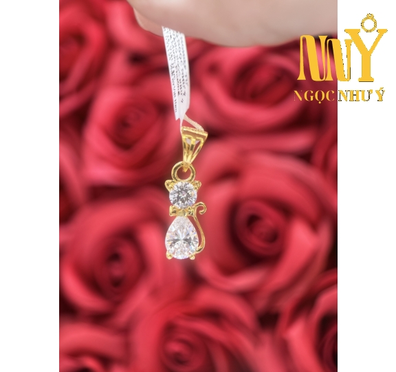 Mặt dây con mèo đá NNY